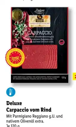 Lidl Deluxe carpaccio vom rind Angebot