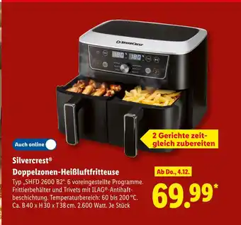 Lidl Silvercrest doppelzonen-heißluftfritteuse Angebot