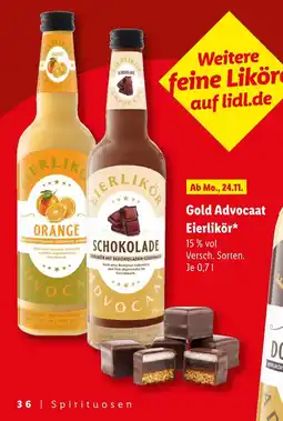Lidl Gold advocaat eierlikör Angebot