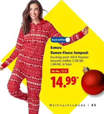 Lidl Esmara damen-fleece-jumpsuit Angebot