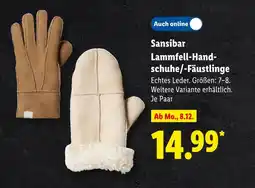 Lidl Sansibar lammfell-handschuhe Angebot