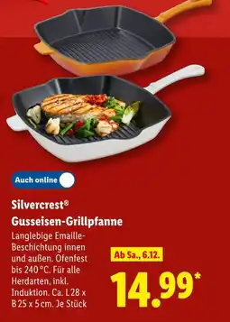 Lidl Silvercrest gusseisen-grillpfanne Angebot