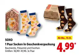 Lidl Soxo 1 paar socken in geschenkverpackung Angebot