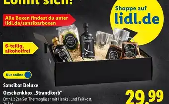 Lidl Sansibar deluxe geschenkbox 'strandkorb' Angebot