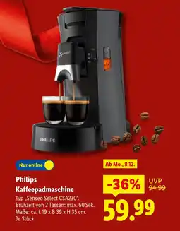 Lidl Philips kaffeepadmaschine Angebot