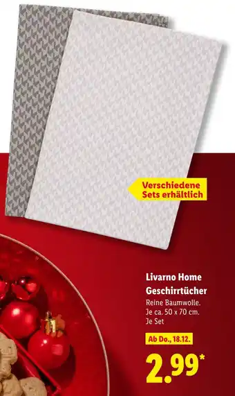 Lidl Livarno home geschirrtücher Angebot