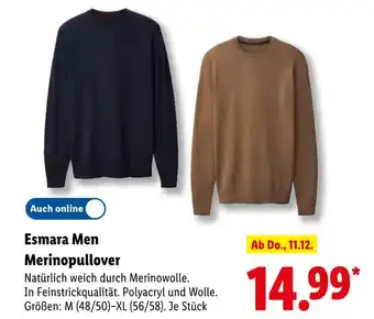 Lidl Esmara men merinopullover Angebot