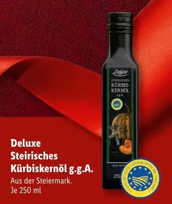 Lidl Deluxe steirisches kürbiskernöl g.g.a Angebot