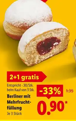 Lidl Berliner mit mehrfruchtfüllung Angebot