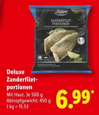 Lidl Deluxe zanderfilet-portionen Angebot