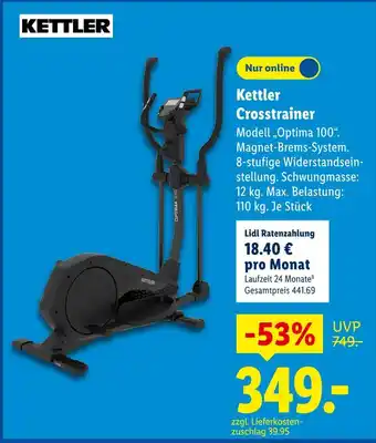 Lidl Kettler crosstrainer Angebot