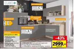 SCONTO Ignis einbauküche front anthrazit supermatt Angebot