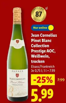 Lidl Jean cornelius pinot blanc collection prestige aoc Angebot