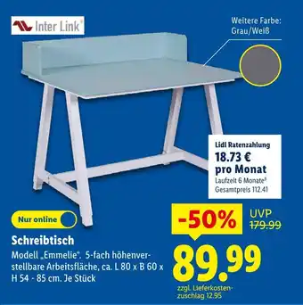 Lidl Inter link schreibtisch modell emmelie Angebot