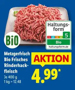 Lidl Metzgerfrisch bio frisches rinderhackfleisch Angebot