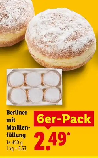 Lidl Berliner mit marillenfüllung Angebot