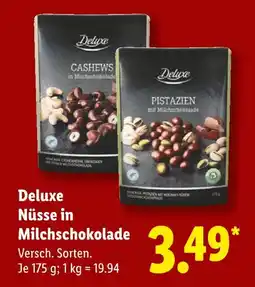 Lidl Deluxe cashews in milchschokolade Angebot