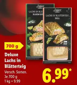 Lidl Deluxe lachs in blätterteig rahm-spinat Angebot