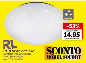 SCONTO Led-deckenleuchte 'putz' Angebot