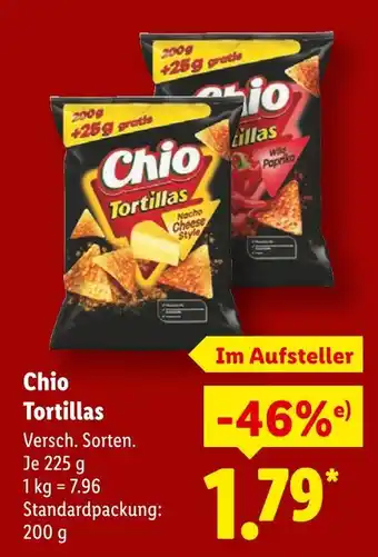Lidl Chio tortillas nacho cheese style Angebot