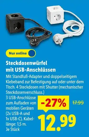 Lidl Steckdosenwürfel mit usb-anschlüssen Angebot