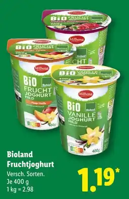 Lidl Milbona bio fruchtjoghurt mild himbeere Angebot