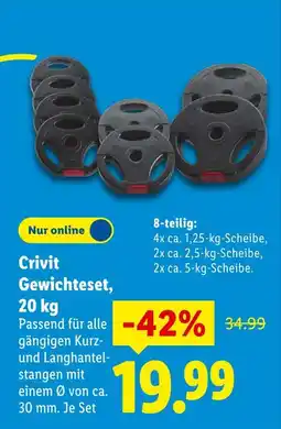 Lidl Crivit gewichteset, 20 kg Angebot