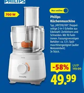 Lidl Philips küchenmaschine typ hr7310/00 Angebot