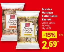 Lidl Favorina marzipan butterstollen konfekt bratapfel Angebot