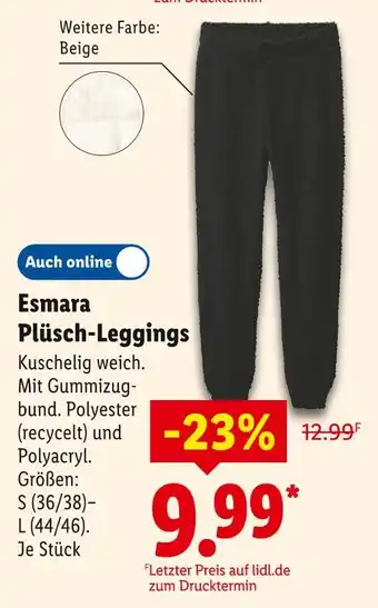 Lidl Esmara plüsch-leggings Angebot