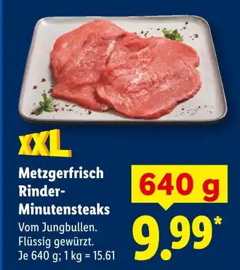 Lidl Metzgerfrisch rinder-minutensteaks Angebot
