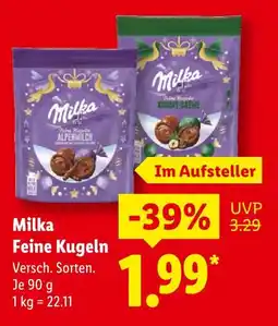 Lidl Milka feine kugeln alpenmilch Angebot