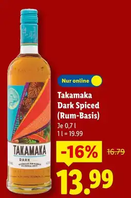 Lidl Takamaka dark spiced (rum-basis) Angebot