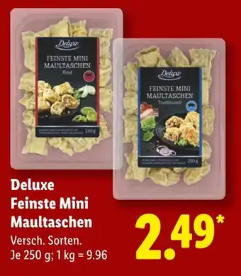 Lidl Deluxe feinste mini maultaschen rind Angebot