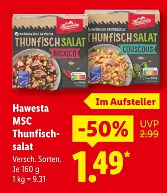 Lidl Hawesta msc thunfischsalat mexico Angebot