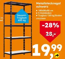 Globus Baumarkt Metallsteckregal schwarz Angebot