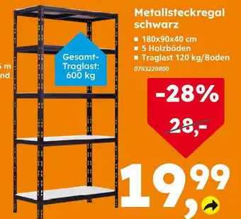 Globus Baumarkt Metallsteckregal schwarz Angebot