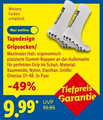 Lidl Tapedesign gripsocken Angebot