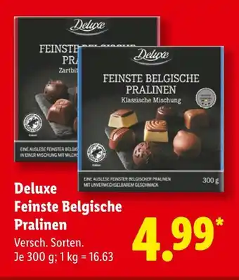 Lidl Deluxe feinste belgische pralinen zartbitter Angebot