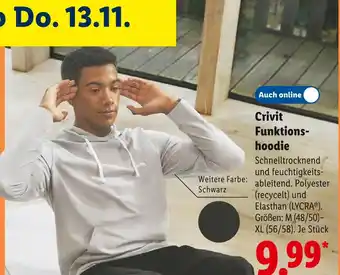 Lidl Crivit funktionshoodie Angebot