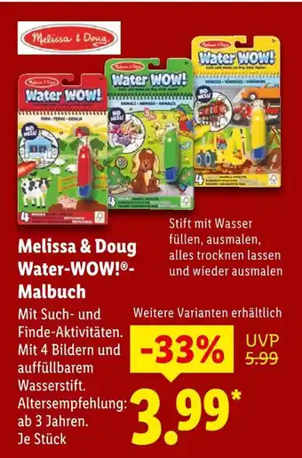 Lidl Melissa & doug water-wow!-malbuch Angebot