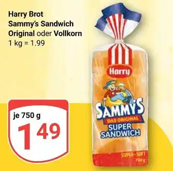 Globus Harry brot sammy's sandwich original Angebot