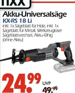 Wreesmann Tixx akku-universalsäge kx-rs 18 li Angebot