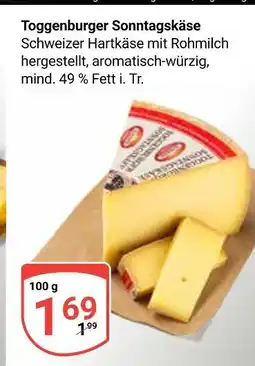 Globus Toggenburger sonntagskäse Angebot