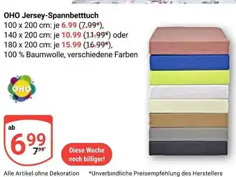 Globus Oho jersey-spannbetttuch Angebot
