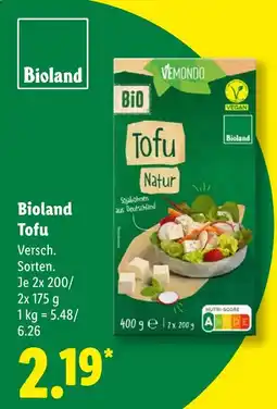 Lidl Bioland tofu natur Angebot