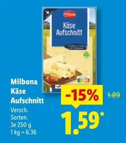 Lidl Milbona käse aufschnitt Angebot