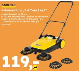 Globus Baumarkt Kärcher kehrmaschine s 4 twin 2 in 1 Angebot