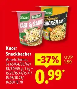 Lidl Knorr snackbecher käse & sahne Angebot