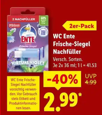 Lidl Wc ente frische-siegel nachfüller Angebot